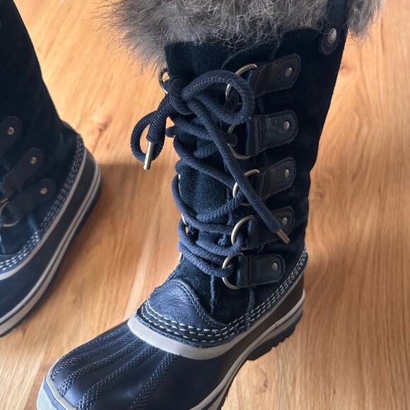 Sorel Joan of Arctic Winter Suede Snow Boots Black Size 5 - Picture 8 of 8